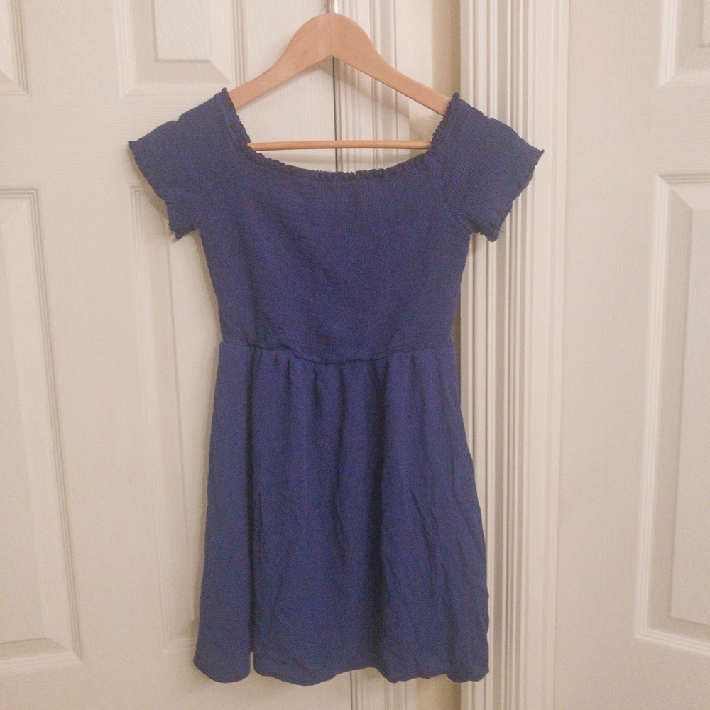 Smocked off shoulder dress